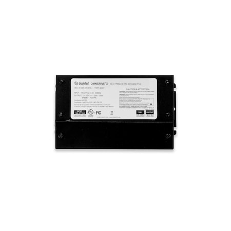 Diode Led OMNIDRIVE X 24V 30W, ELV and 0-10V LED Dim Driver With Class 2 Jct Box DI-ODX-24V30W-J